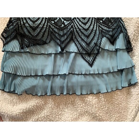 NWT Rinascimento Dress Blue Black Size Small Made in Italy Knee Length Cocktail - Picture 9 of 12